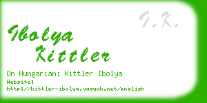 ibolya kittler business card